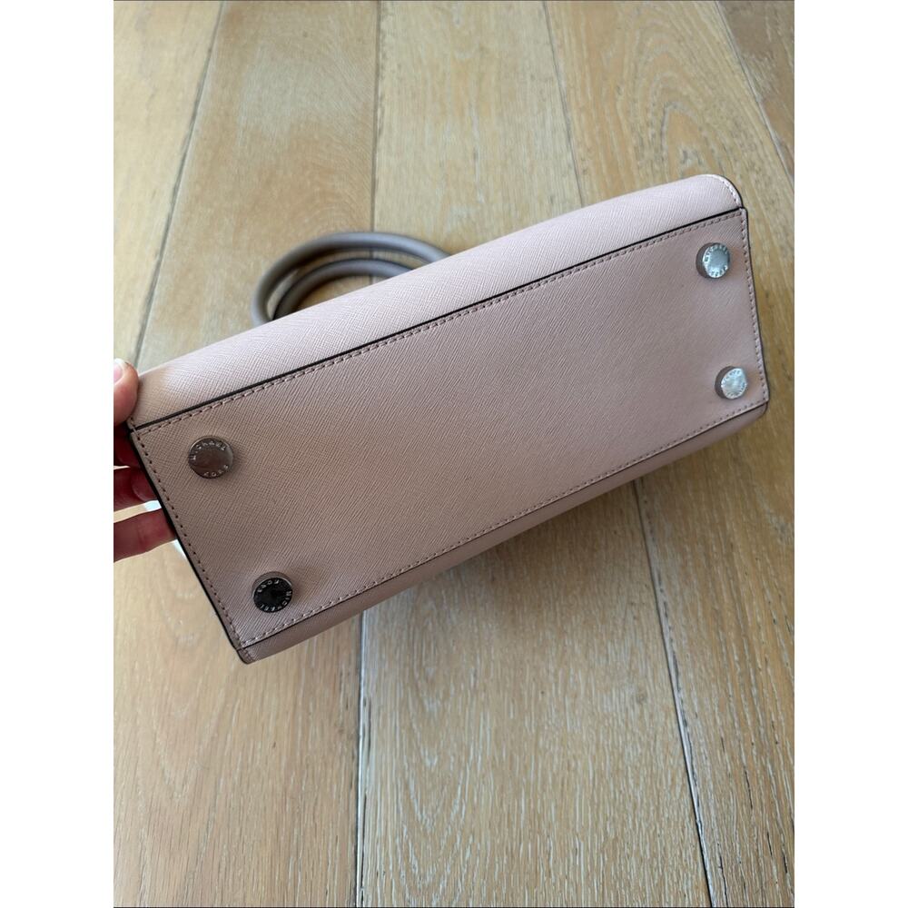 Michael Kors Selma Satchel Blush Pink Colorblock Saffiano Leather Like New - Picture 8 of 10
